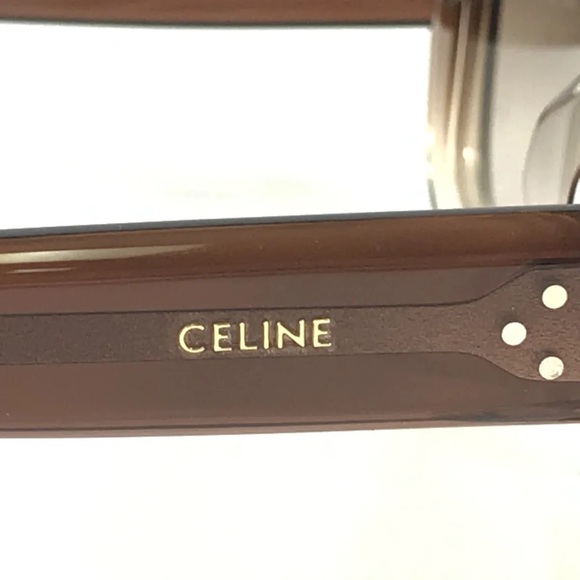 CELINE 57mm Gradient Square Sunglasses in
Transparent Brown/Brown - Picture 5 of 13